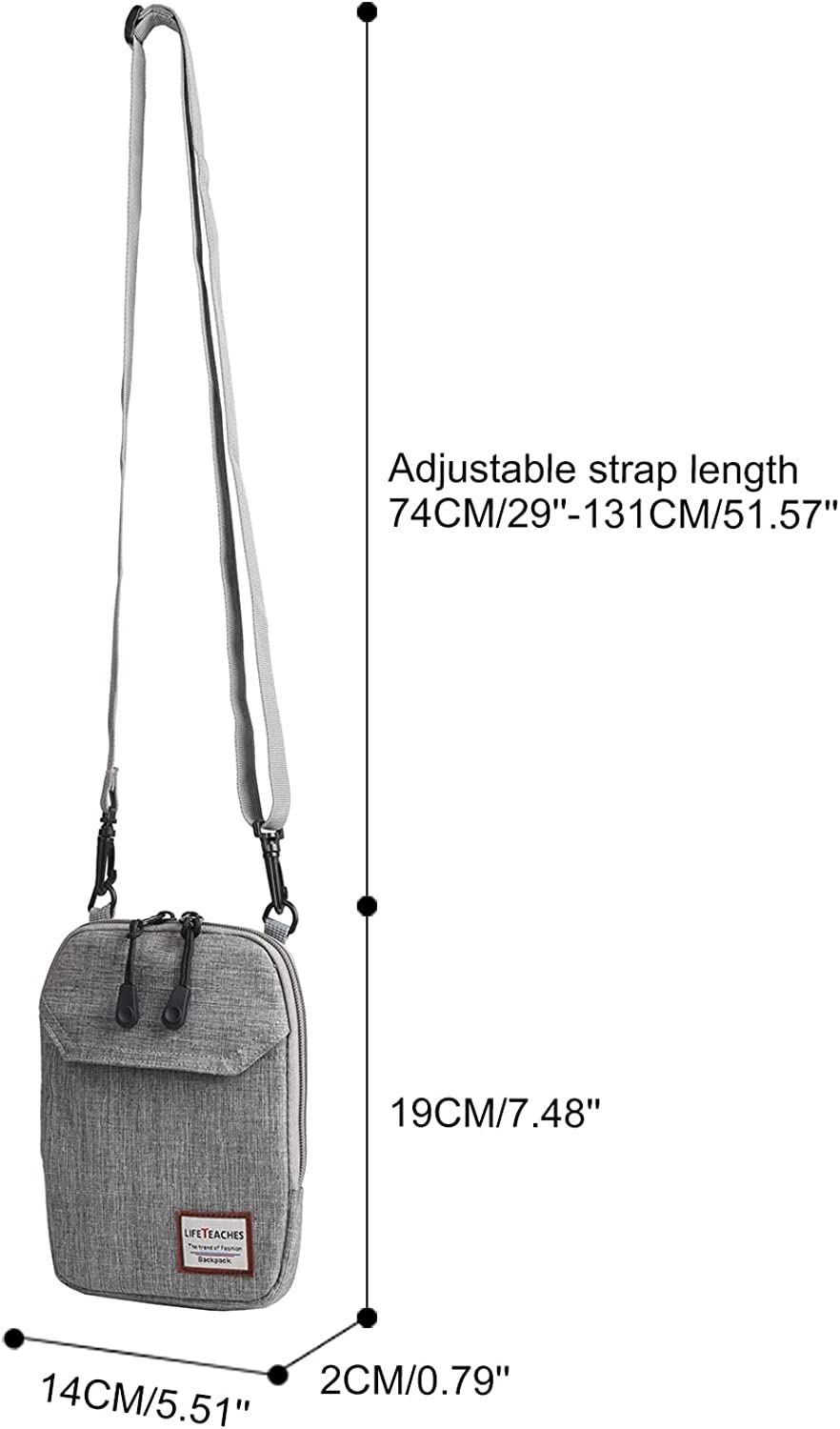 Small Crossbody Bag for Men， Mini Messenger Bag Shoulder Bag for Phone Passport - Image 4
